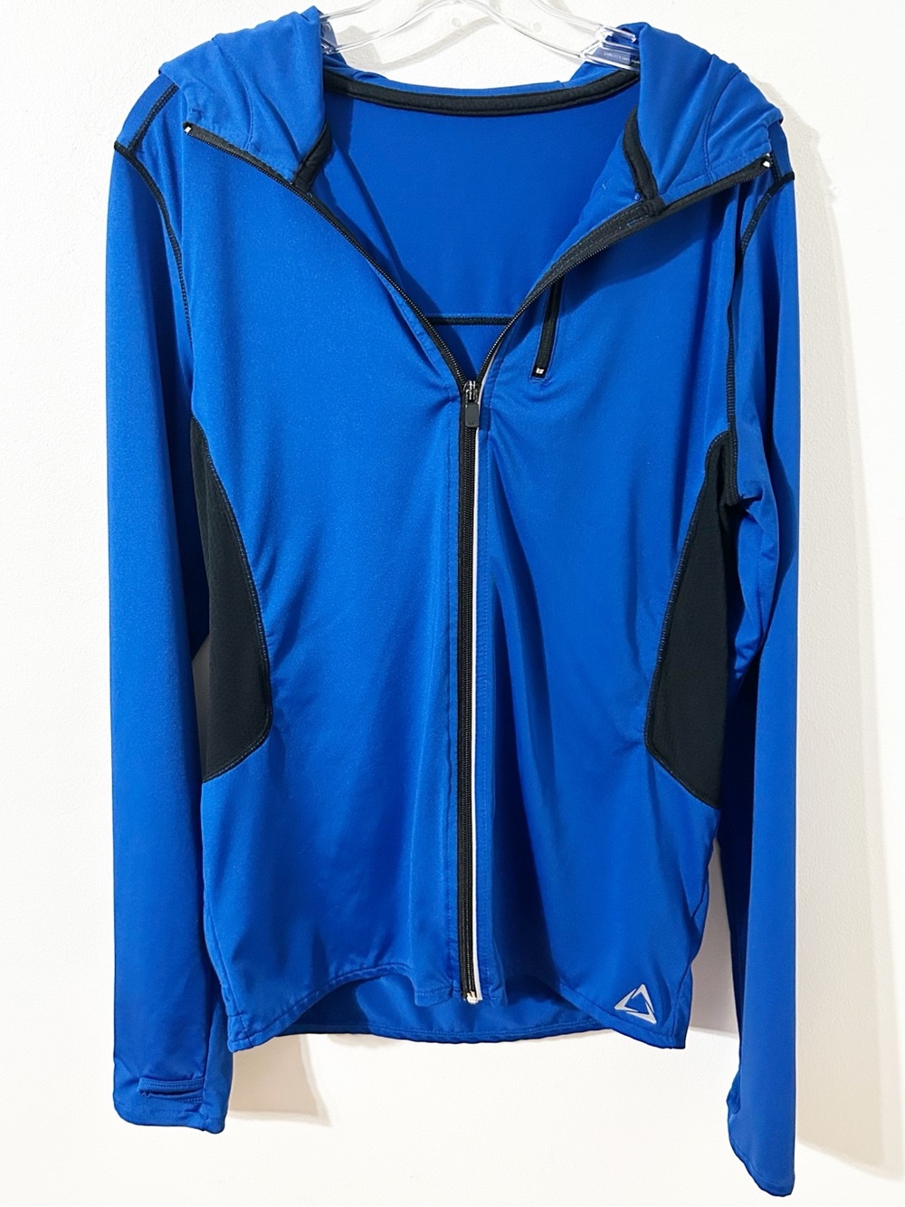 Aeropostale Cobalt Blue Full-Zip Active Hoodie Jacket Thumb Hole Sleeves Small